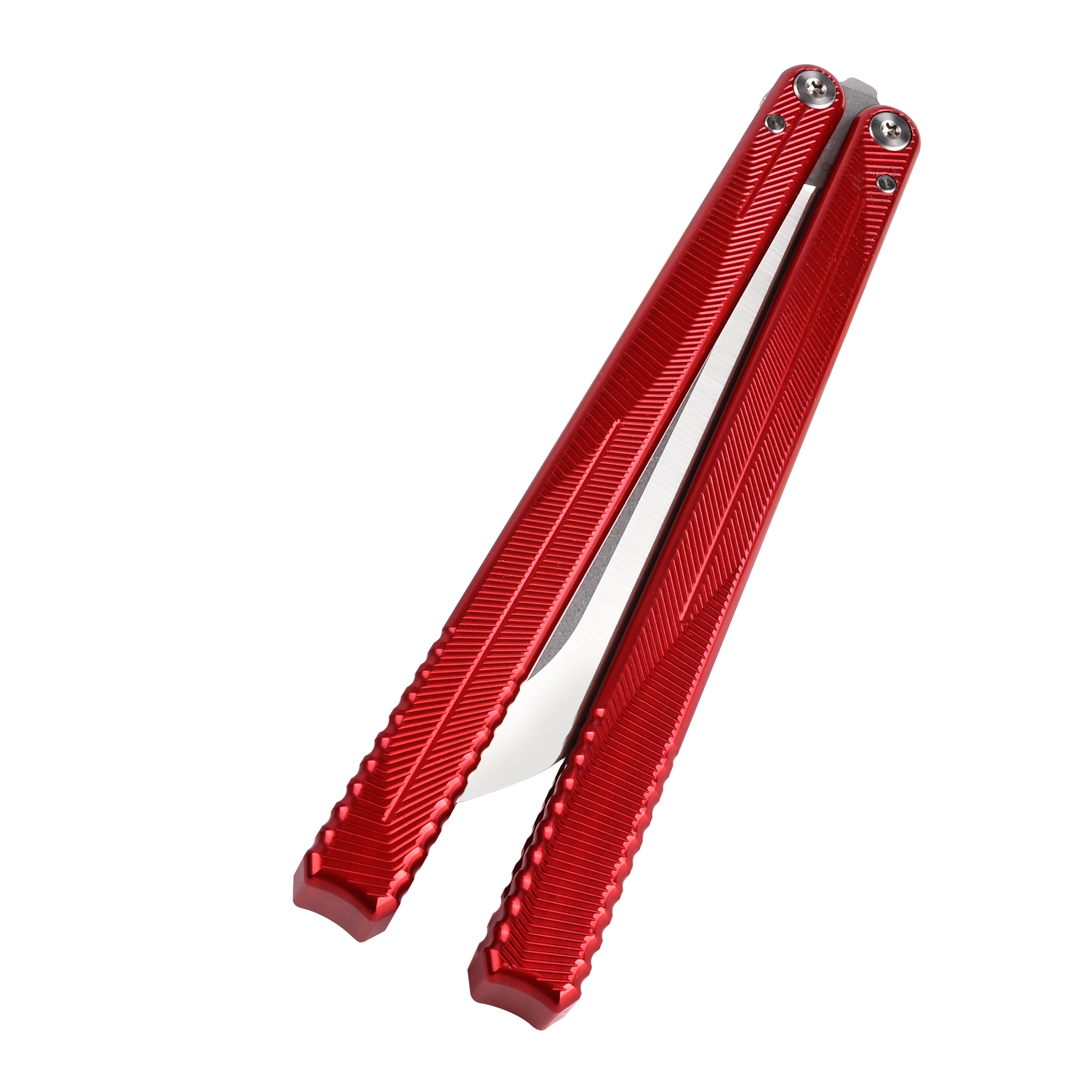 Nabalils Hydra Butterfly Knife Balisong Trainer Dull Blade-RED-Closed