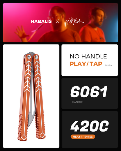 The Vulp(Without Opener) Butterfly Knife Balisong Trainer - The first trainer of Nabalis x Will Hirsch