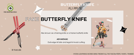Fake butterfly knife-blog-picture of balisong trainer-theme