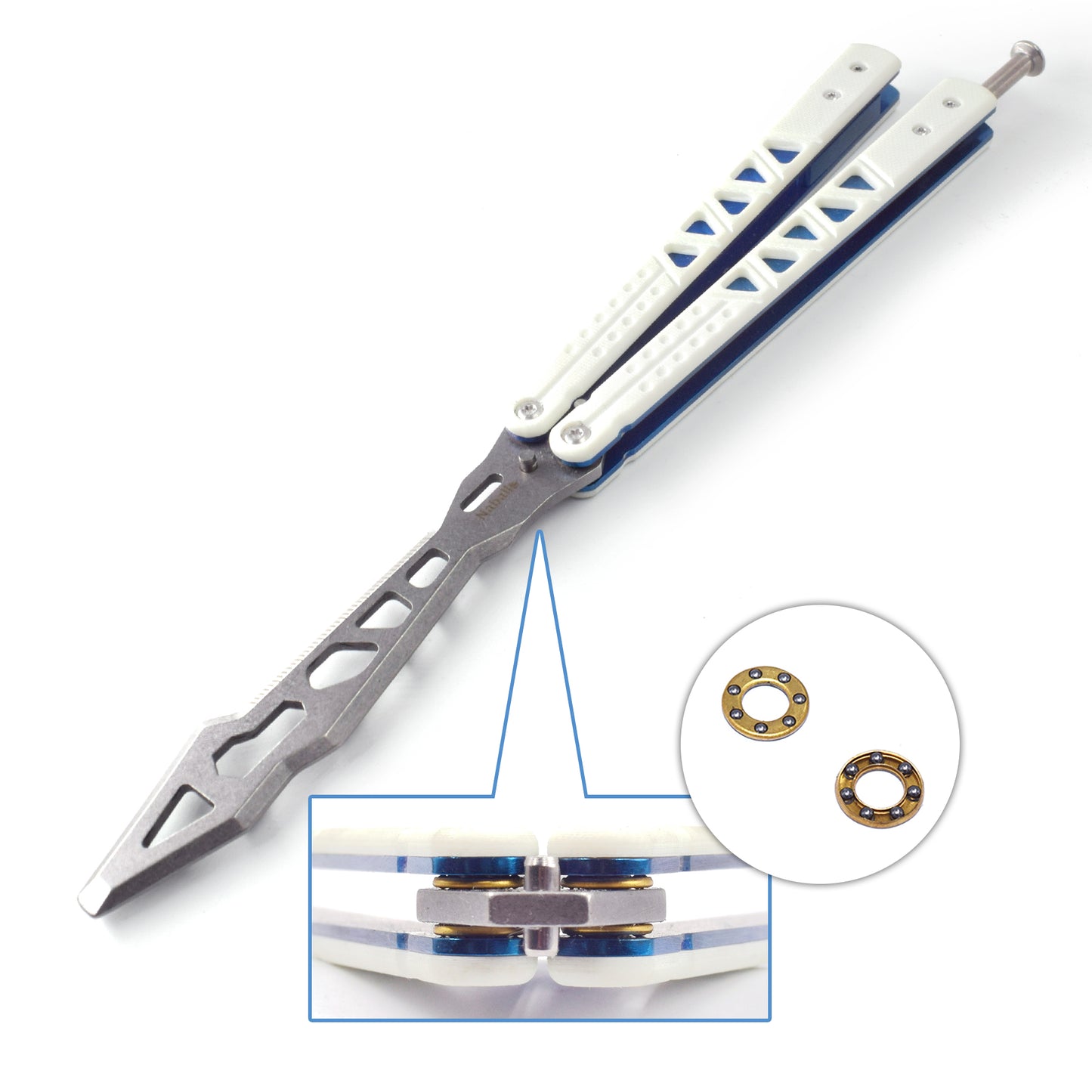 Nabalis G10 Balisong Butterfly Knife Trainer-Lightweight-Details in washers
