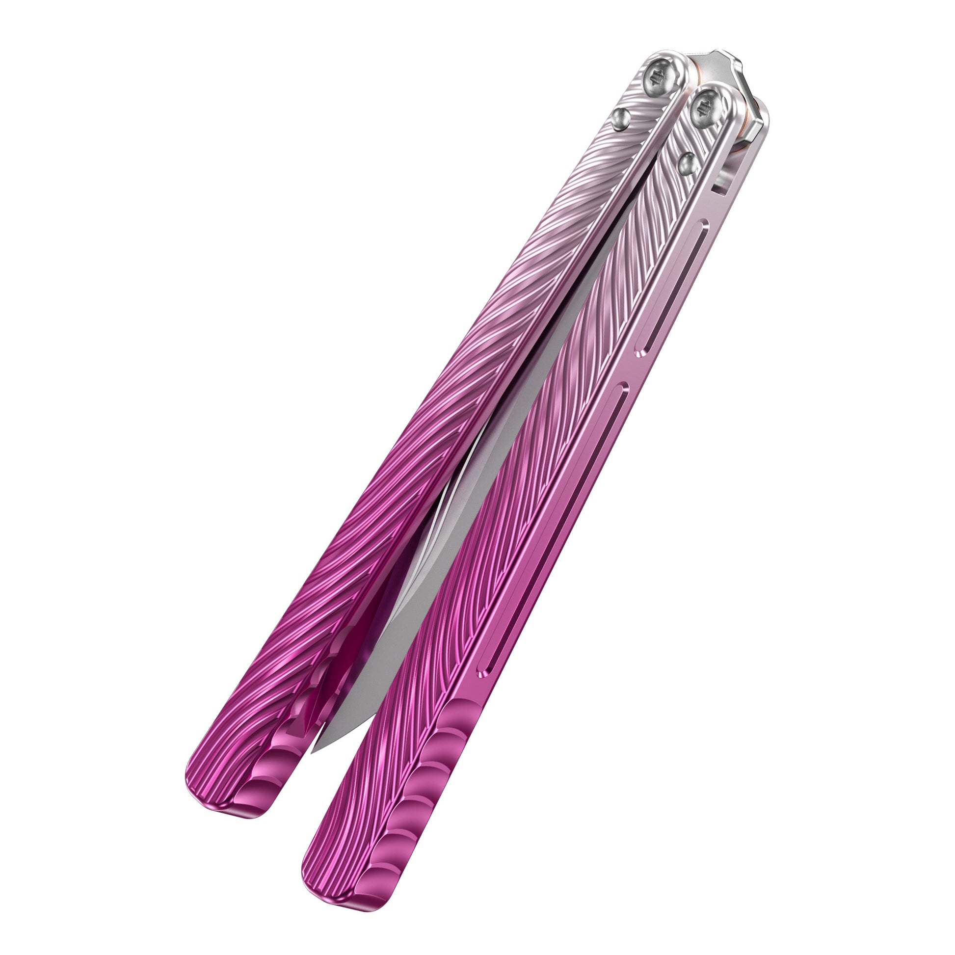 Nabalis Wing Butterfly Knife Balisong-Closed-Pink