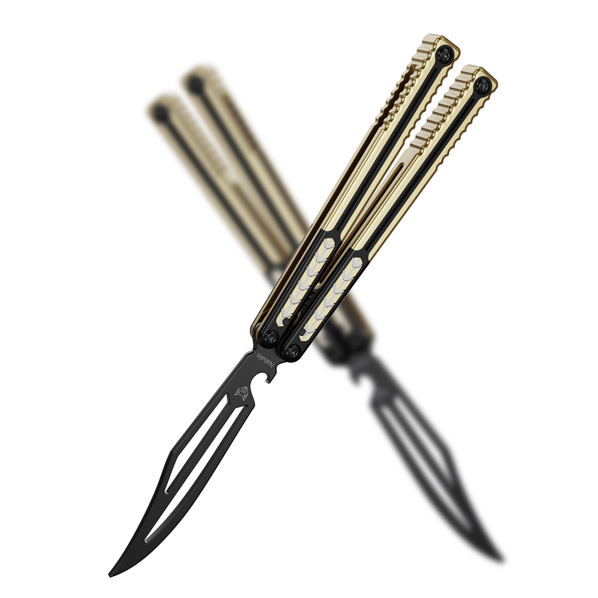 Nabalis Vulp Pro Balisong Butterfly Knife Trainer-Gold
