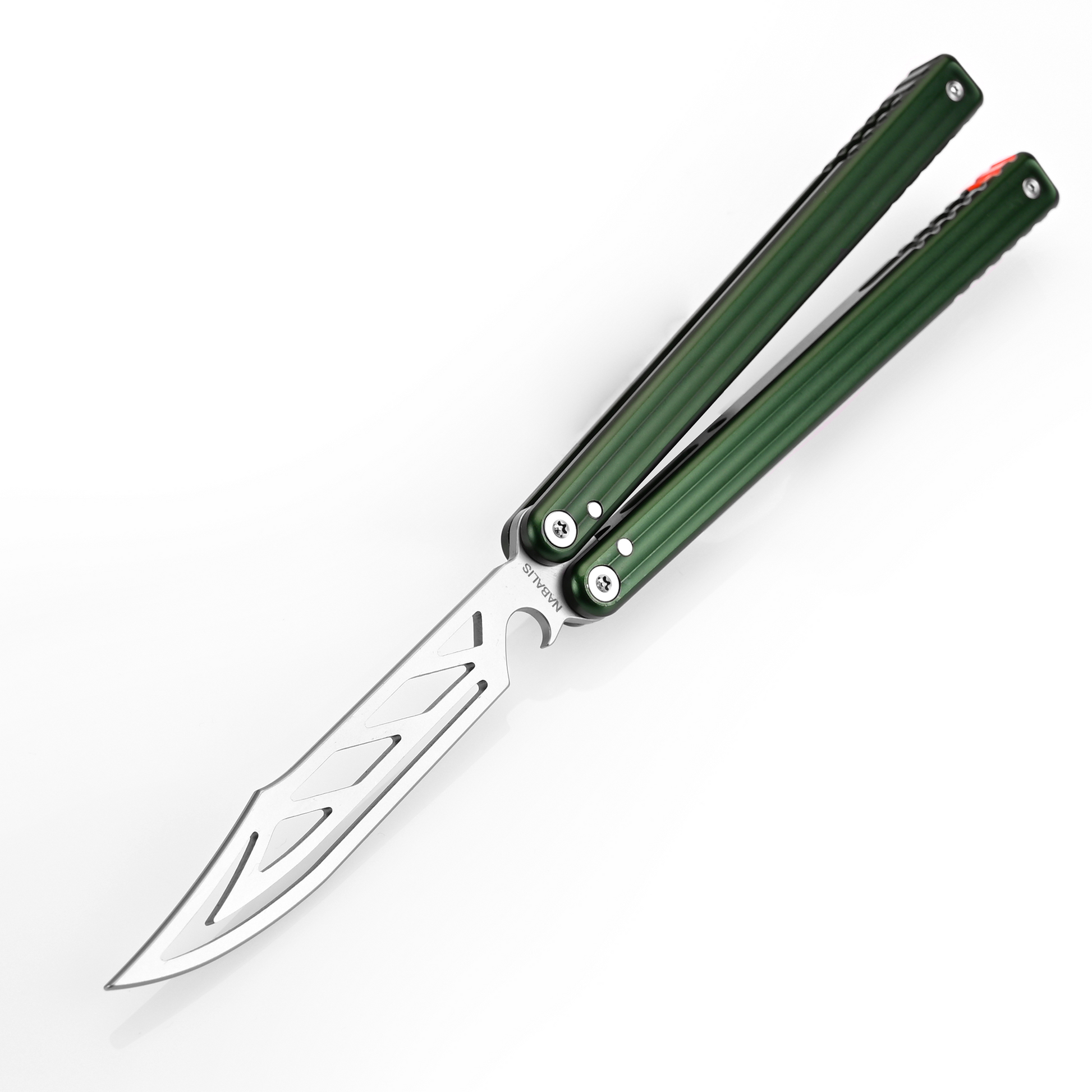 Nabalis Marble balisong butterfly knife trainer -green